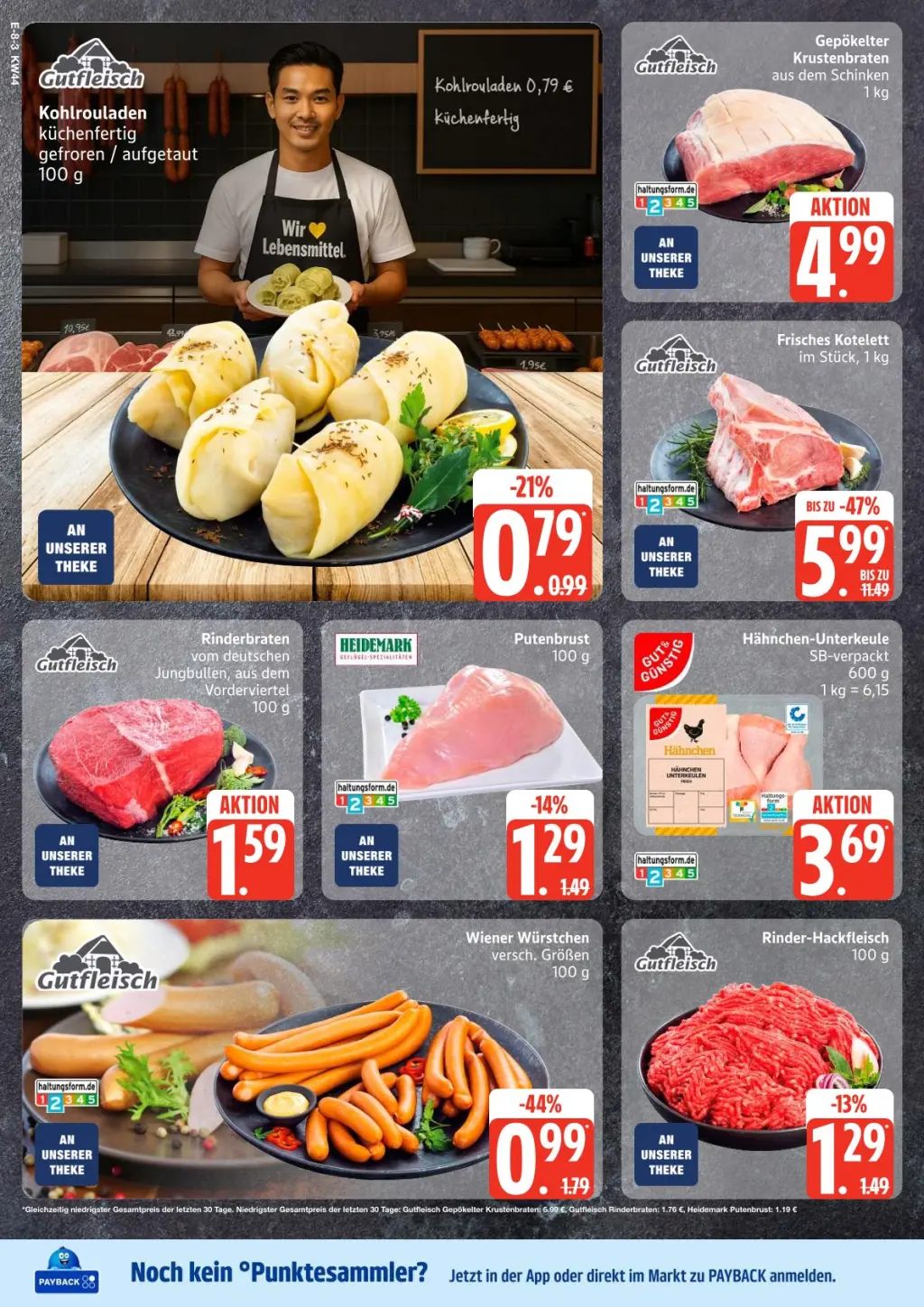 Edeka Prospekt KW44 mit aktuellen Angeboten und attraktiven Rabatten – günstige Lebensmittel, Sparen Sie bei Edeka Prospekt diese Woche!