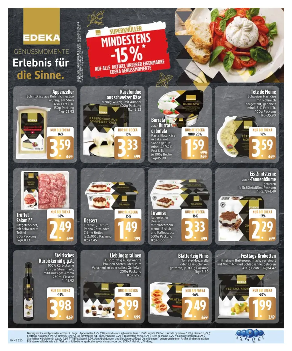Edeka Prospekt KW45 mit aktuellen Angeboten und attraktiven Rabatten – günstige Lebensmittel, Sparen Sie bei Edeka Prospekt diese Woche!