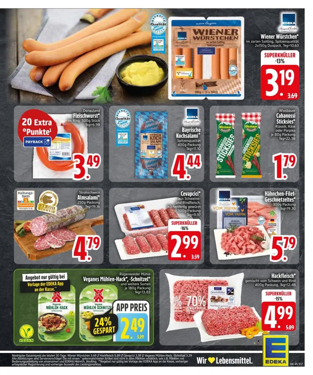 Edeka Prospekt KW45 mit aktuellen Angeboten und attraktiven Rabatten – günstige Lebensmittel, Sparen Sie bei Edeka Prospekt diese Woche!