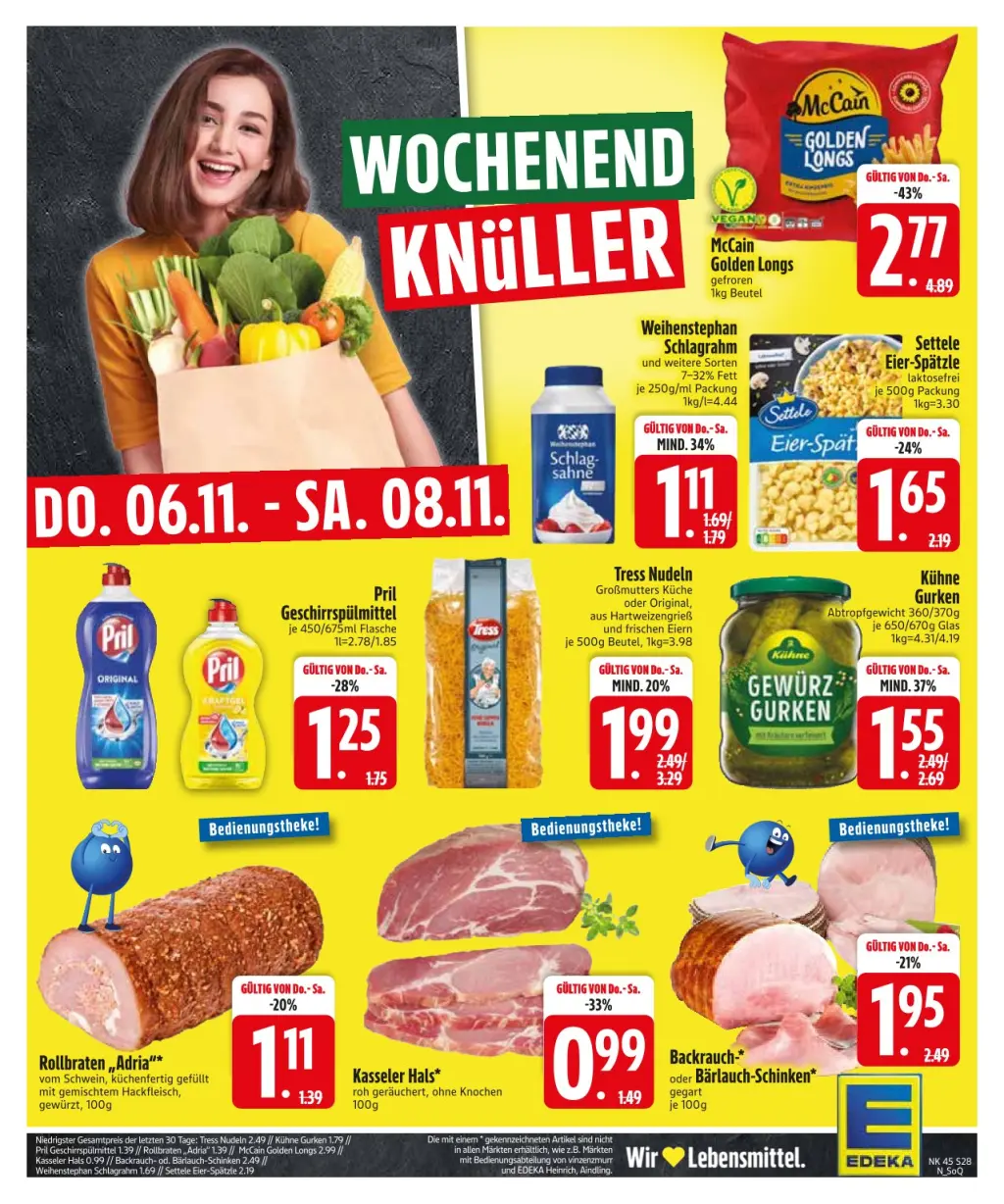 Edeka Prospekt KW45 mit aktuellen Angeboten und attraktiven Rabatten – günstige Lebensmittel, Sparen Sie bei Edeka Prospekt diese Woche!