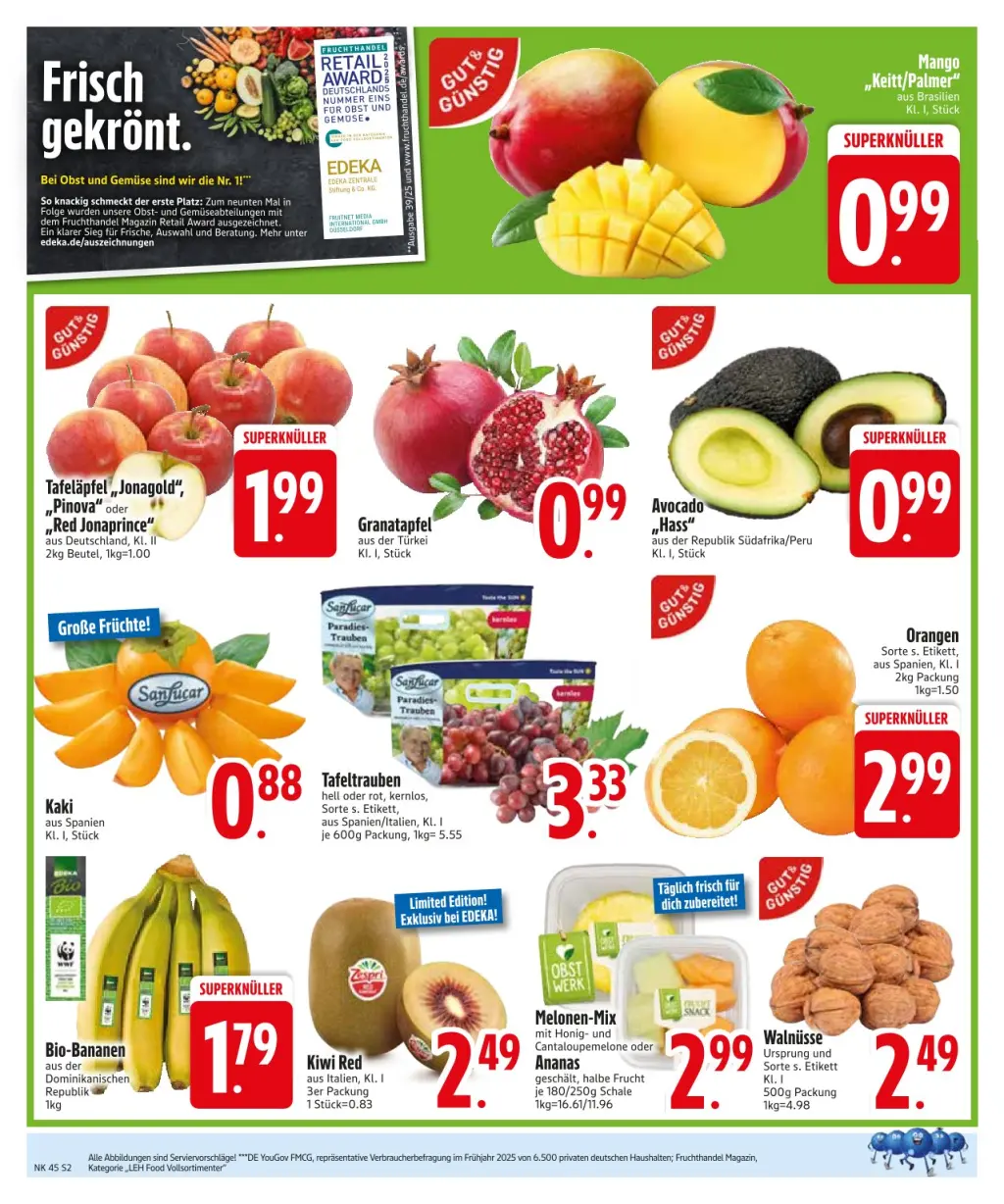 Edeka Prospekt KW45 mit aktuellen Angeboten und attraktiven Rabatten – günstige Lebensmittel, Sparen Sie bei Edeka Prospekt diese Woche!