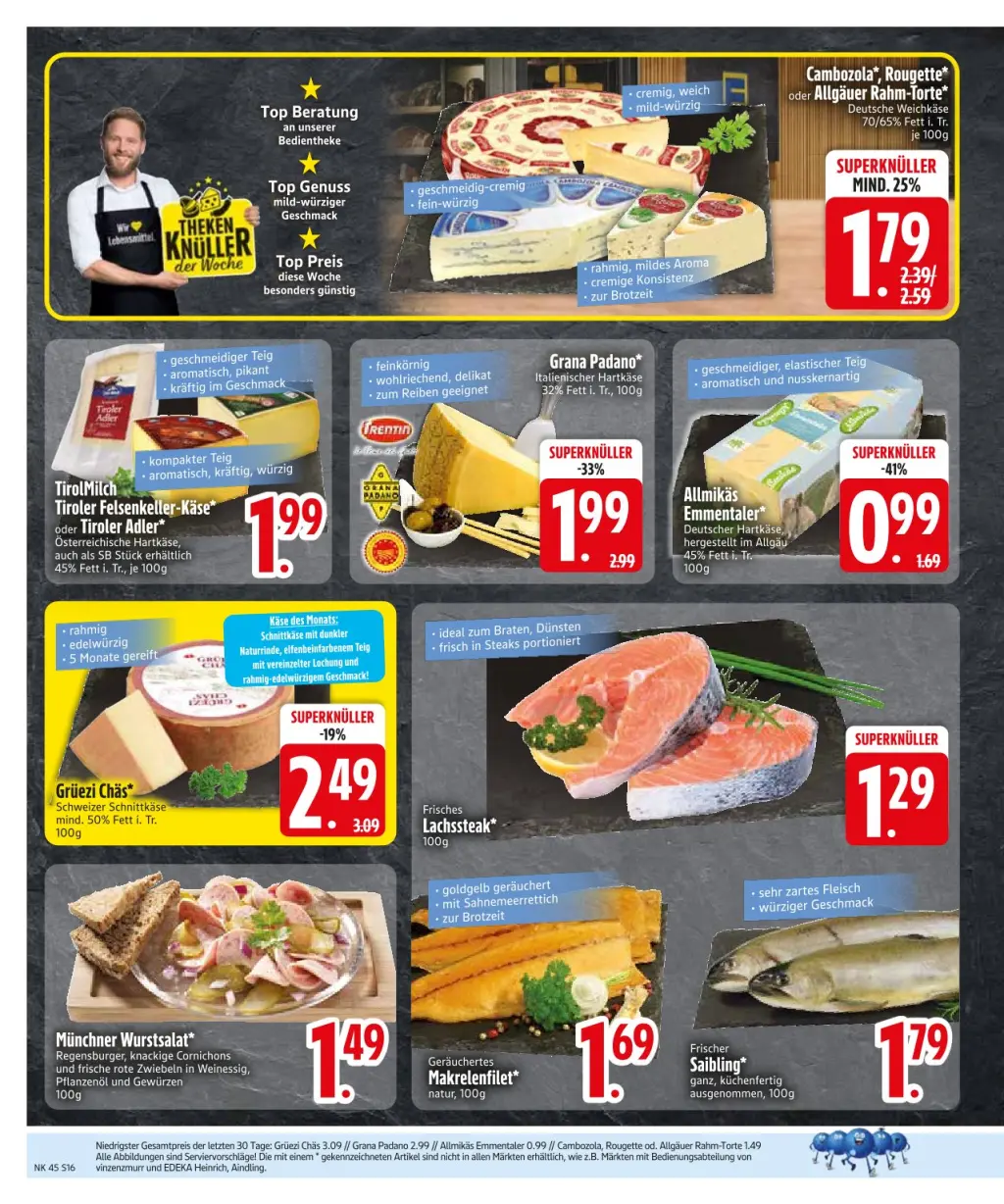 Edeka Prospekt KW45 mit aktuellen Angeboten und attraktiven Rabatten – günstige Lebensmittel, Sparen Sie bei Edeka Prospekt diese Woche!