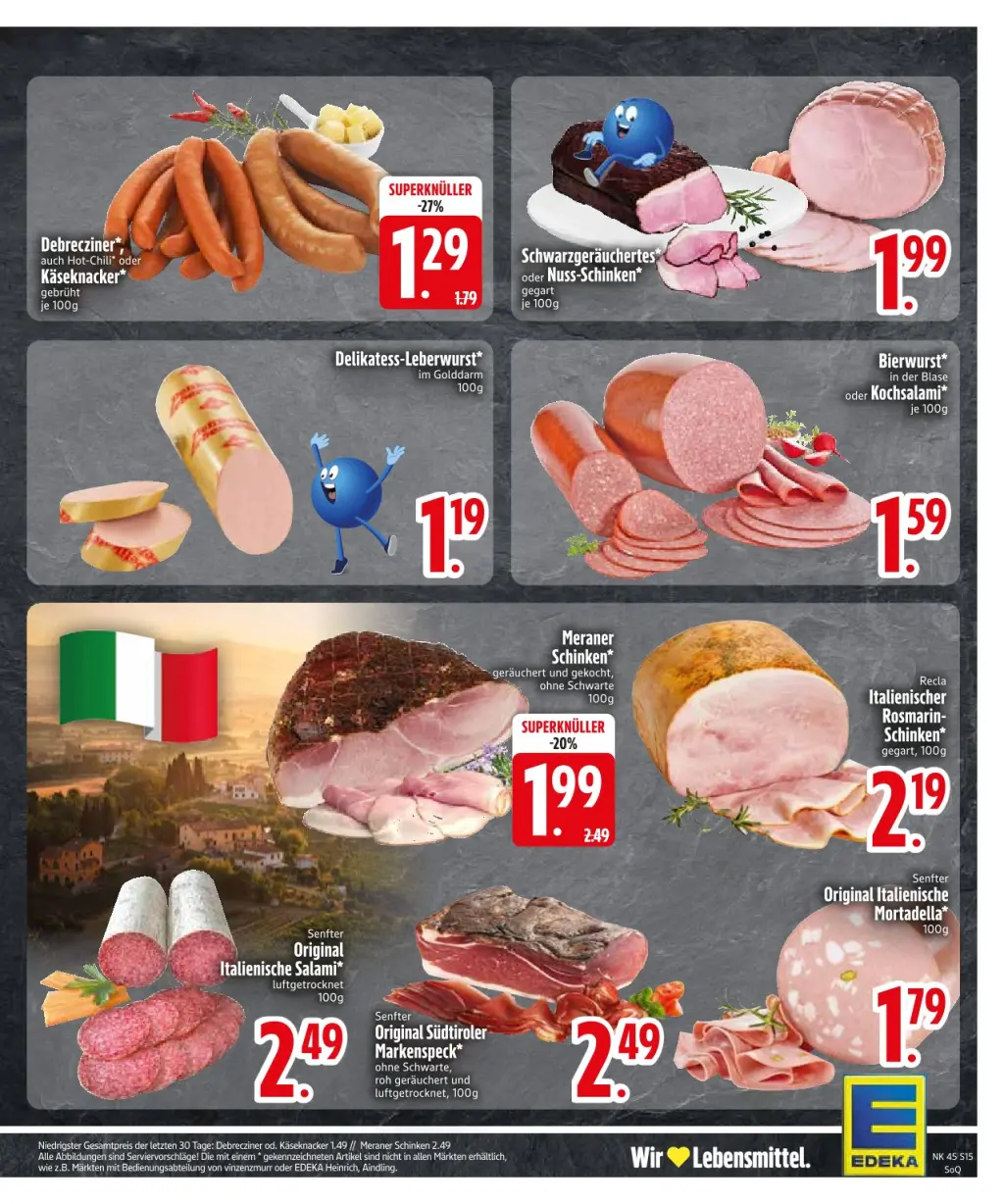 Edeka Prospekt KW45 mit aktuellen Angeboten und attraktiven Rabatten – günstige Lebensmittel, Sparen Sie bei Edeka Prospekt diese Woche!