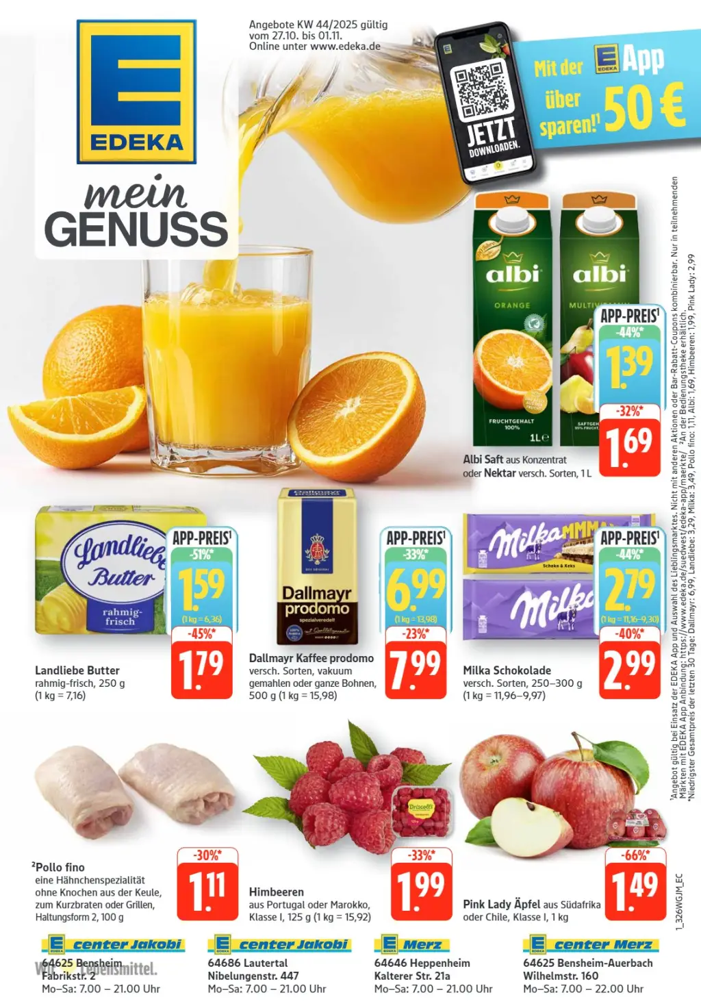 Edeka Prospekt KW44 mit aktuellen Angeboten und attraktiven Rabatten – günstige Lebensmittel, Sparen Sie bei Edeka Prospekt diese Woche!
