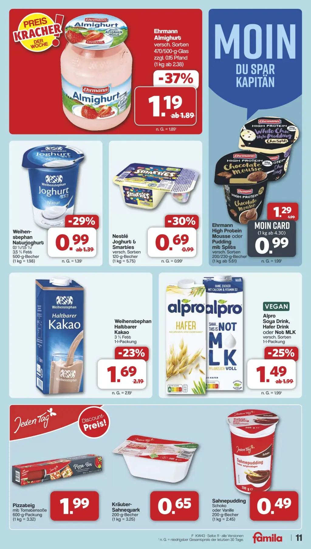 Famila Prospekt KW43 mit aktuellen Angeboten und attraktiven Rabatten – günstige Lebensmittel, Sparen Sie bei Famila Prospekt diese Woche!