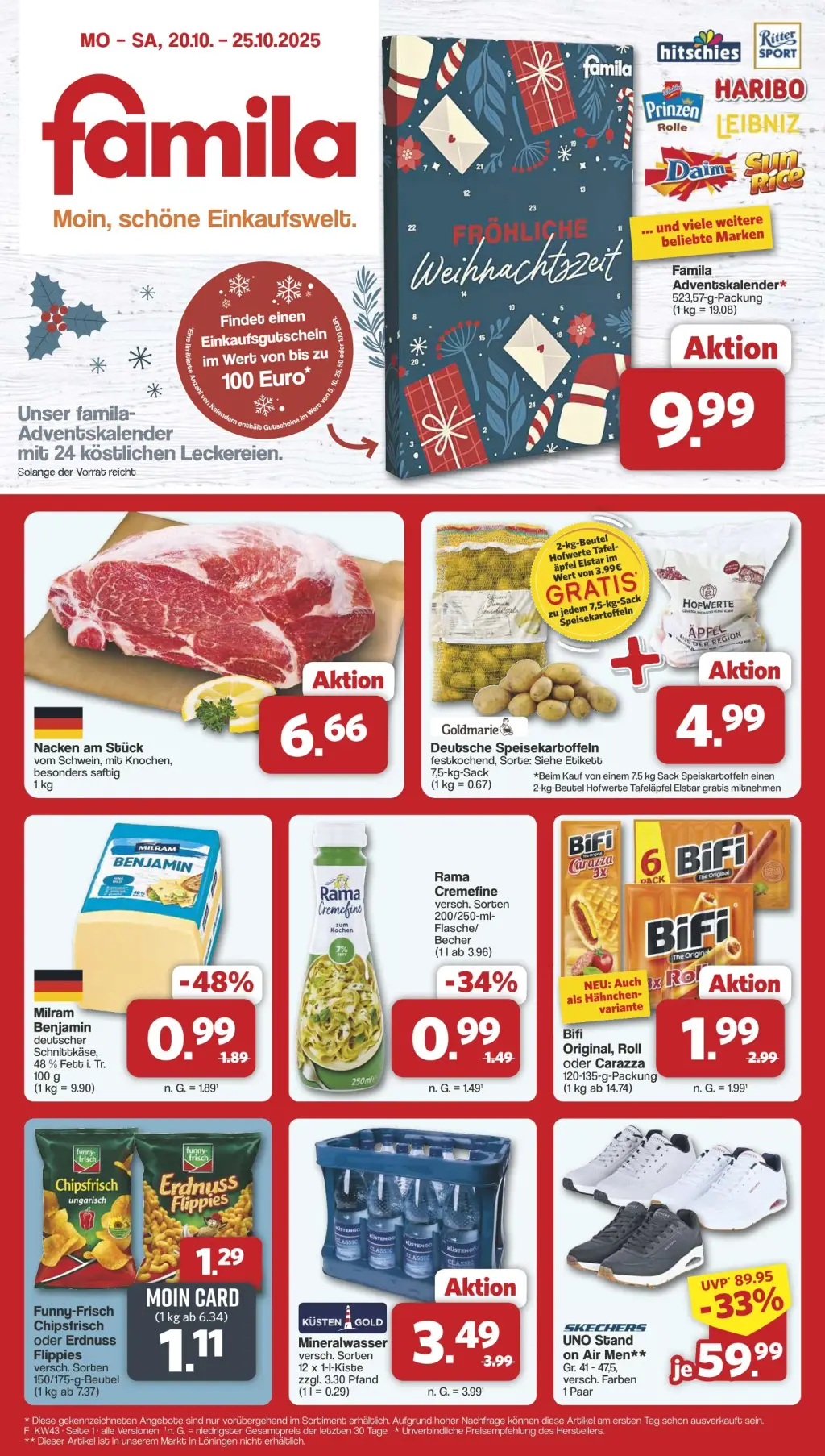 Famila Prospekt KW43 mit aktuellen Angeboten und attraktiven Rabatten – günstige Lebensmittel, Sparen Sie bei Famila Prospekt diese Woche!