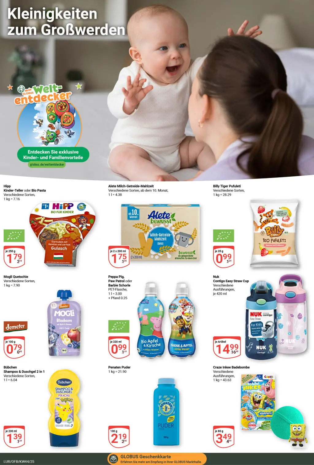 Globus Prospekt KW44 mit aktuellen Angeboten und attraktiven Rabatten – günstige Lebensmittel, Sparen Sie bei Globus Prospekt diese Woche!