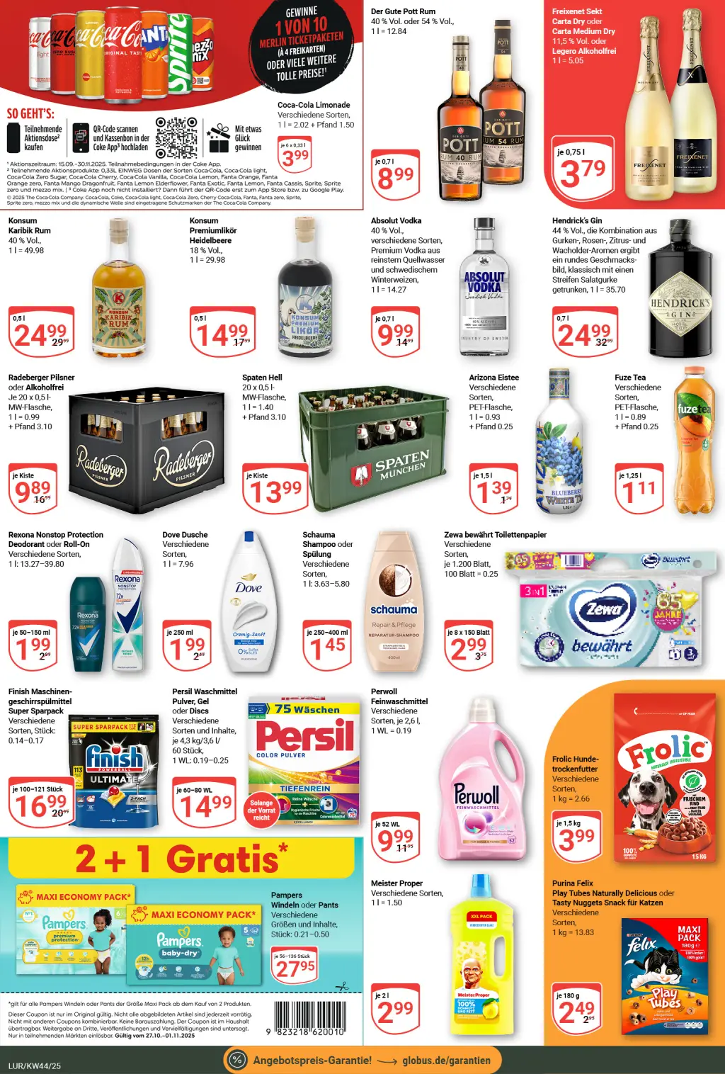 Globus Prospekt KW44 mit aktuellen Angeboten und attraktiven Rabatten – günstige Lebensmittel, Sparen Sie bei Globus Prospekt diese Woche!