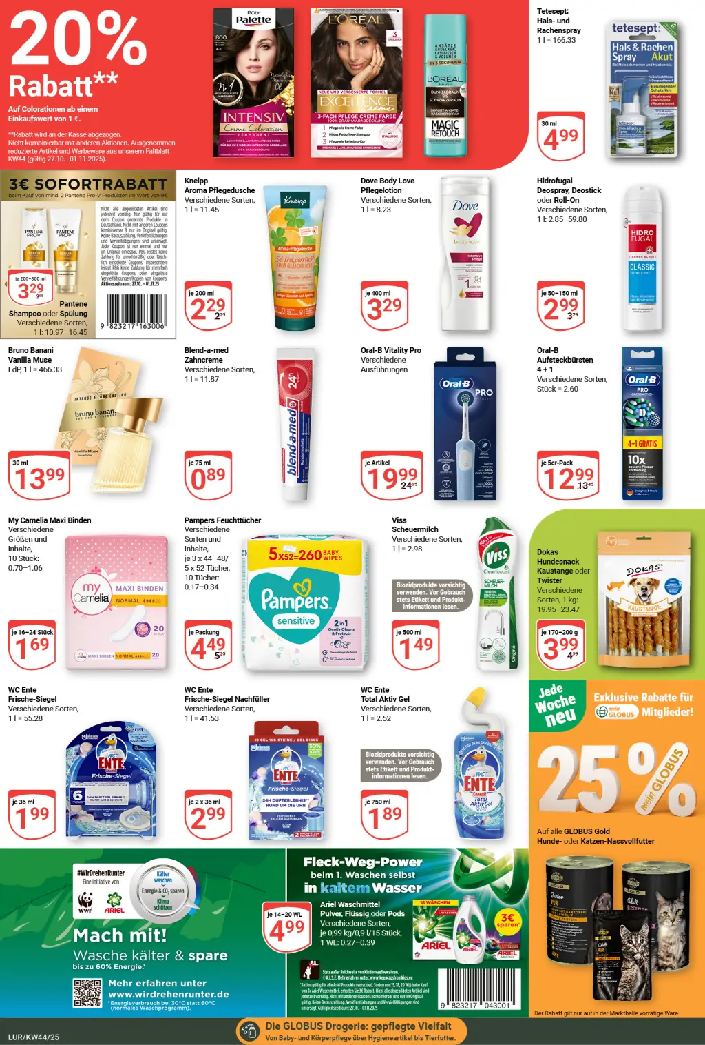 Globus Prospekt KW44 mit aktuellen Angeboten und attraktiven Rabatten – günstige Lebensmittel, Sparen Sie bei Globus Prospekt diese Woche!