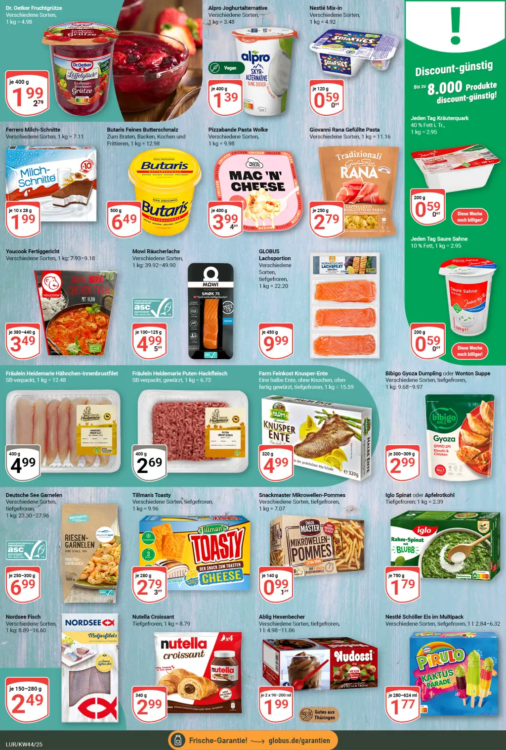 Globus Prospekt KW44 mit aktuellen Angeboten und attraktiven Rabatten – günstige Lebensmittel, Sparen Sie bei Globus Prospekt diese Woche!
