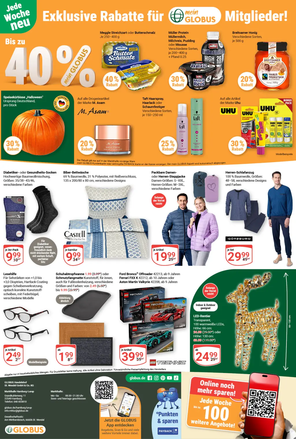 Globus Prospekt KW44 mit aktuellen Angeboten und attraktiven Rabatten – günstige Lebensmittel, Sparen Sie bei Globus Prospekt diese Woche!