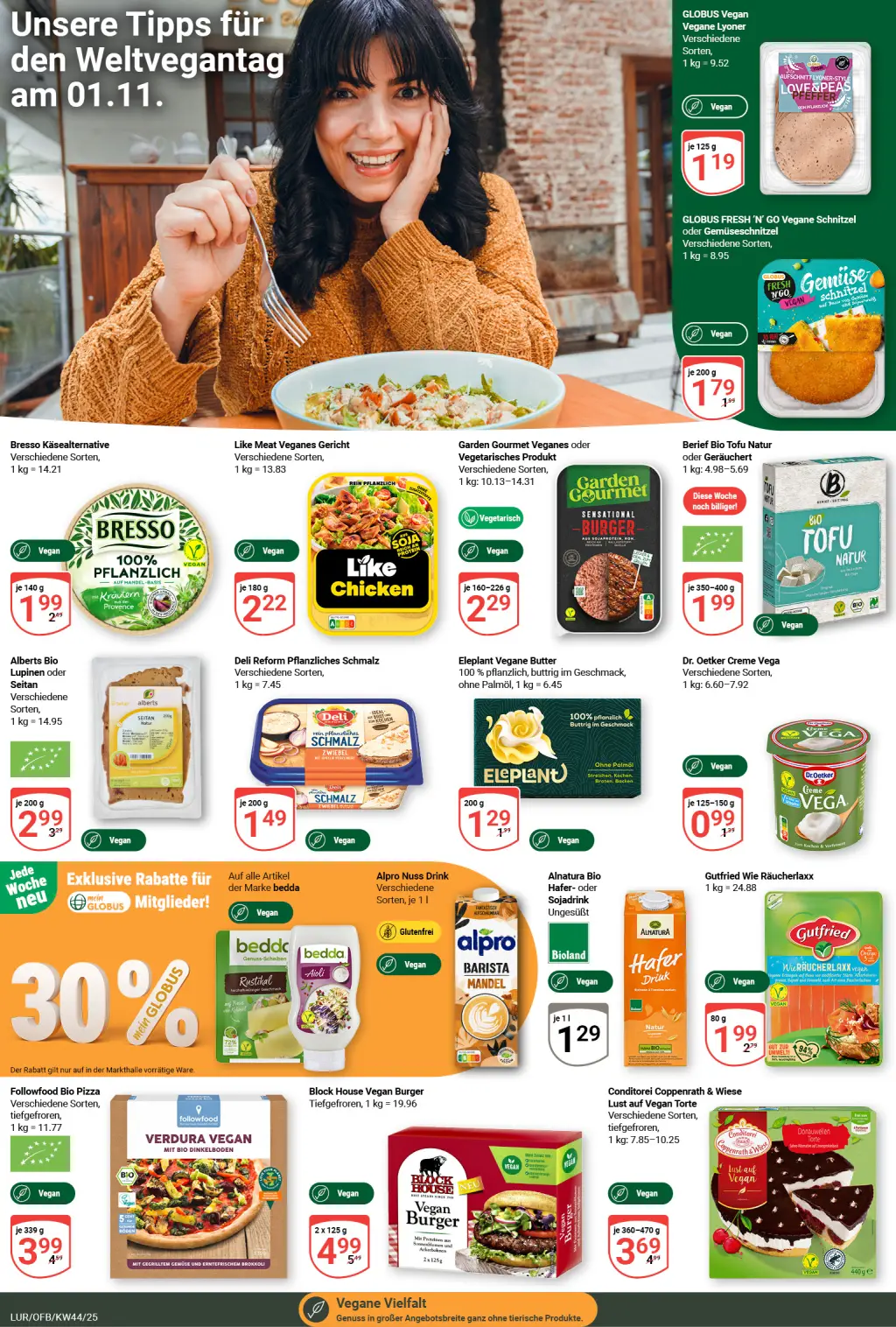 Globus Prospekt KW44 mit aktuellen Angeboten und attraktiven Rabatten – günstige Lebensmittel, Sparen Sie bei Globus Prospekt diese Woche!