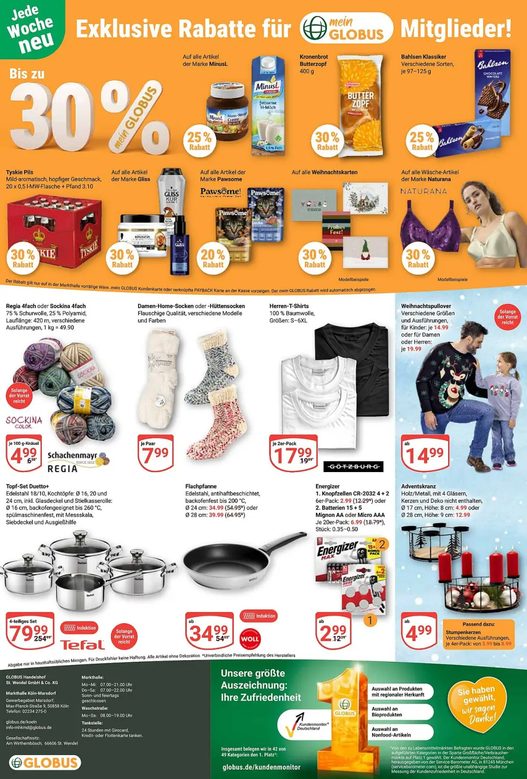 Globus Prospekt KW45 mit aktuellen Angeboten und attraktiven Rabatten – günstige Lebensmittel, Sparen Sie bei Globus Prospekt diese Woche!