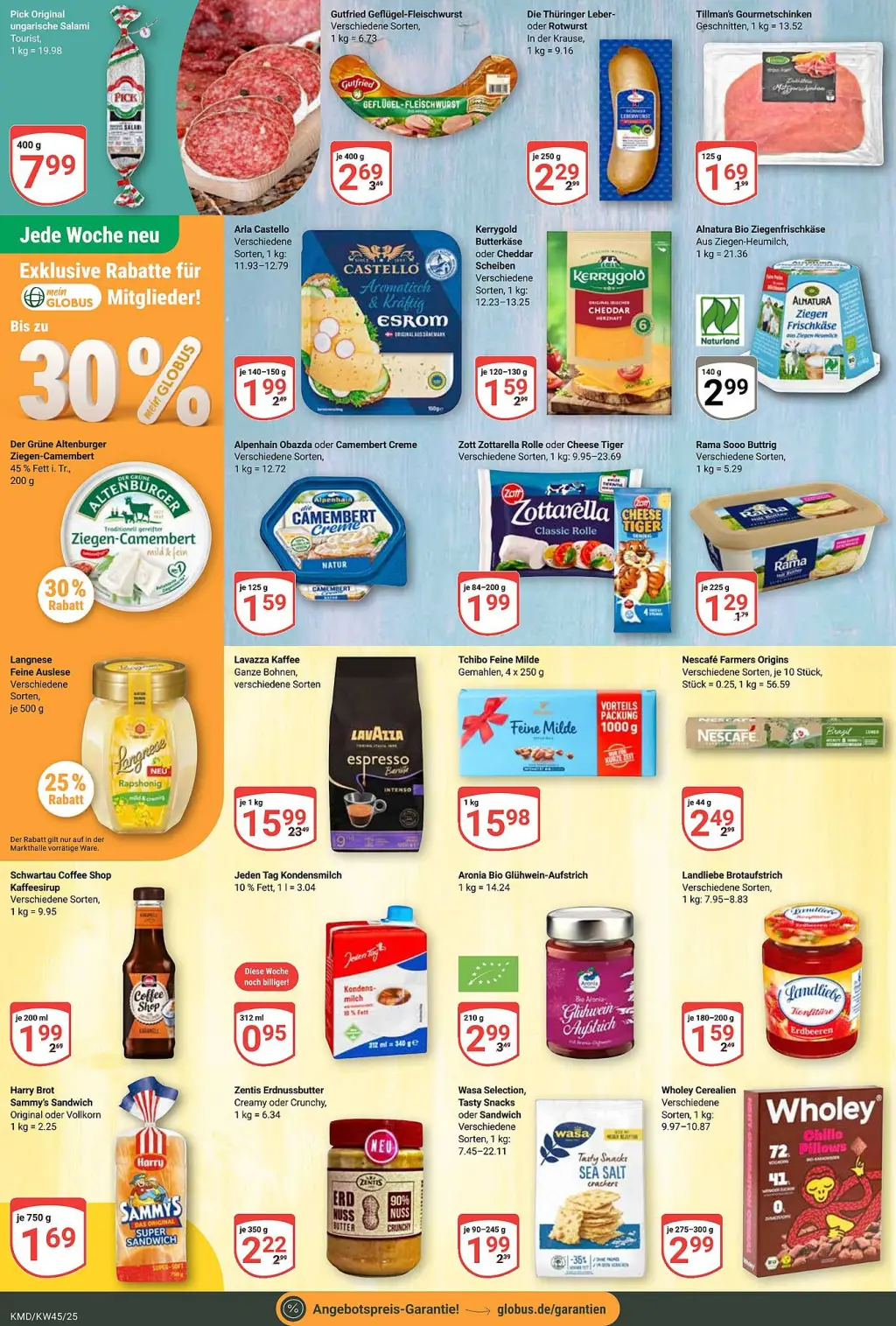 Globus Prospekt KW45 mit aktuellen Angeboten und attraktiven Rabatten – günstige Lebensmittel, Sparen Sie bei Globus Prospekt diese Woche!