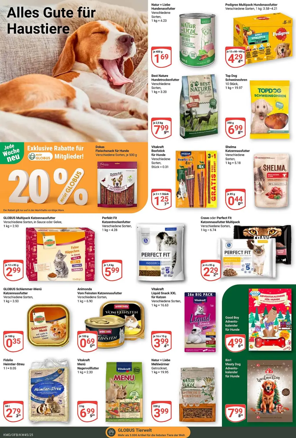 Globus Prospekt KW45 mit aktuellen Angeboten und attraktiven Rabatten – günstige Lebensmittel, Sparen Sie bei Globus Prospekt diese Woche!