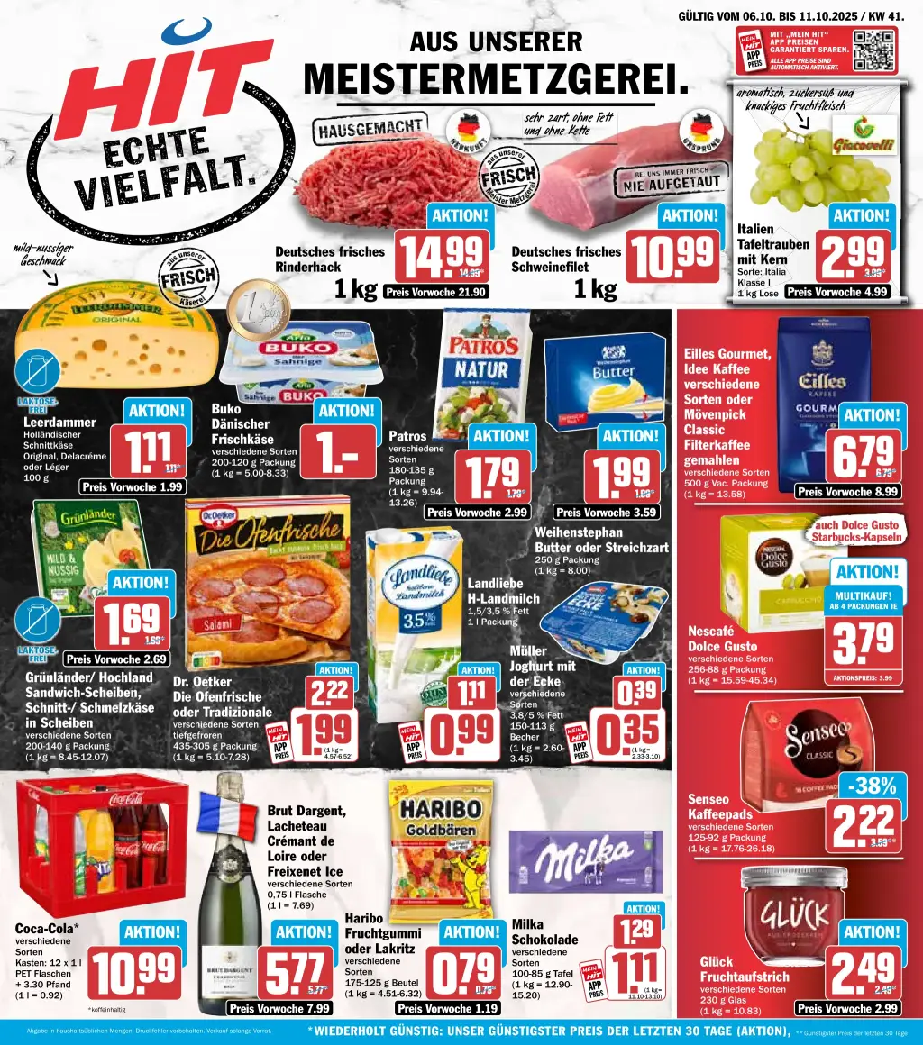 Hit Prospekt KW41 mit aktuellen Angeboten und attraktiven Rabatten – günstige Lebensmittel, Sparen Sie bei Hit Prospekt diese Woche!