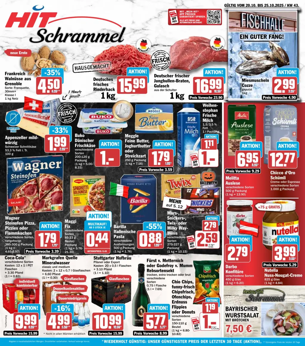 Hit Prospekt KW43 mit aktuellen Angeboten und attraktiven Rabatten – günstige Lebensmittel, Sparen Sie bei Hit Prospekt diese Woche!