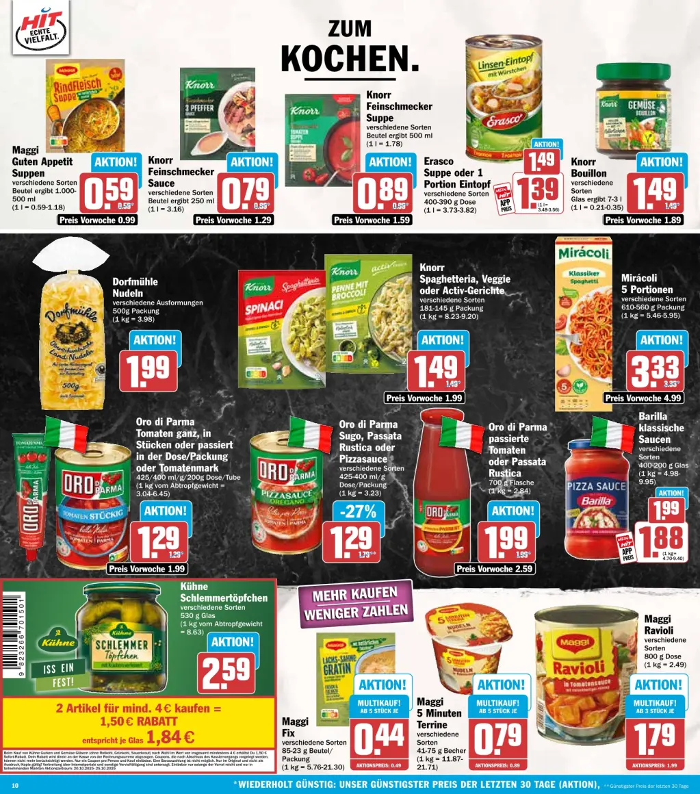 Hit Prospekt KW43 mit aktuellen Angeboten und attraktiven Rabatten – günstige Lebensmittel, Sparen Sie bei Hit Prospekt diese Woche!