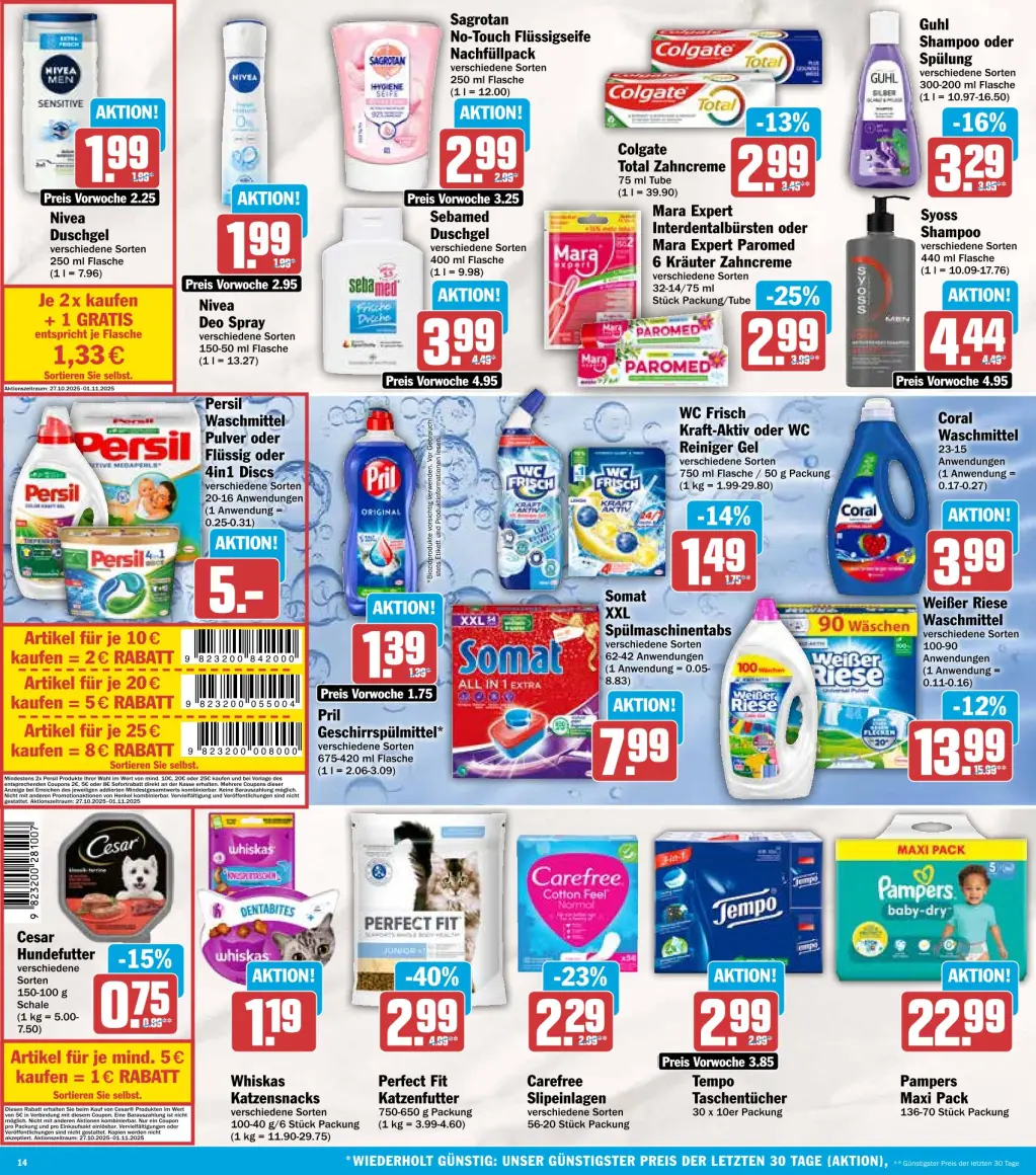 Hit Prospekt KW44 mit aktuellen Angeboten und attraktiven Rabatten – günstige Lebensmittel, Sparen Sie bei Hit Prospekt diese Woche!