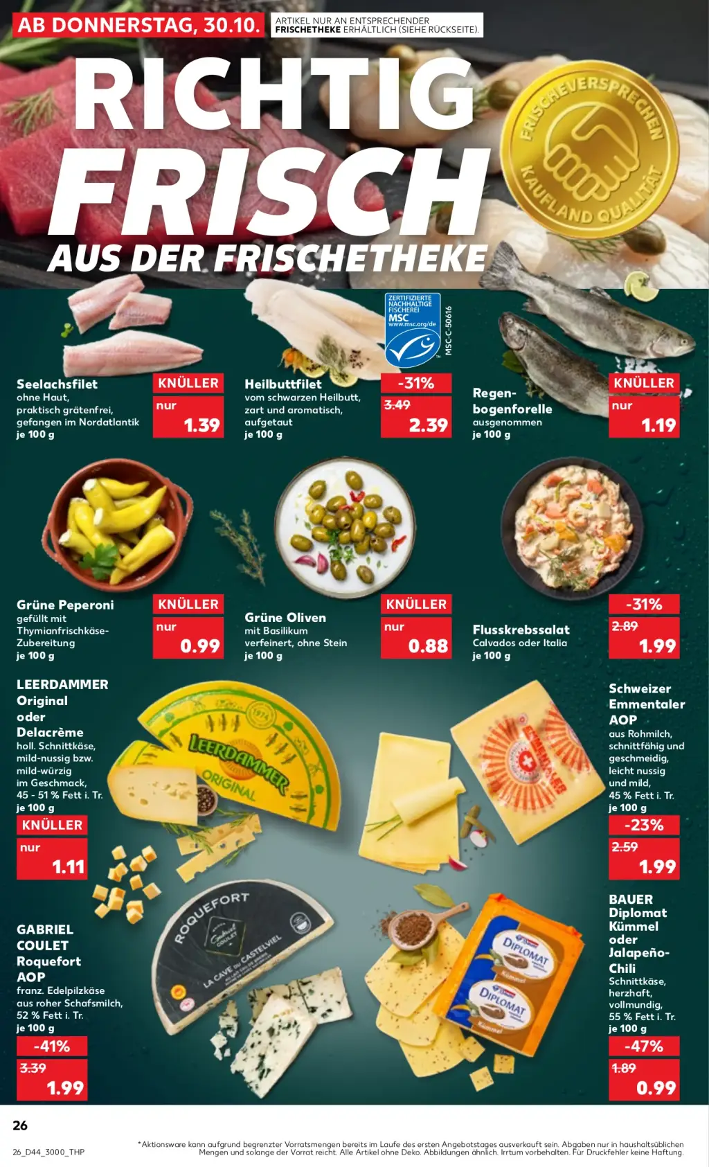 Kaufland Prospekt KW44 mit aktuellen Angeboten und attraktiven Rabatten – günstige Lebensmittel, Sparen Sie bei Kaufland Prospekt diese Woche!