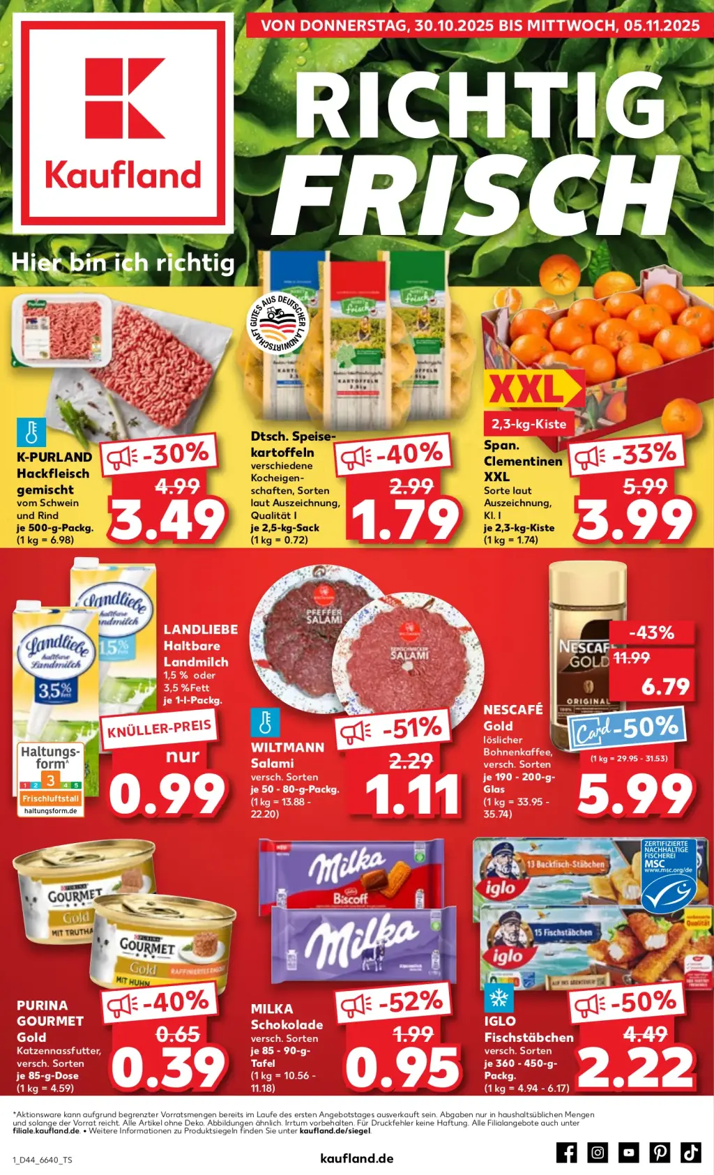 Kaufland Prospekt KW44 mit aktuellen Angeboten und attraktiven Rabatten – günstige Lebensmittel, Sparen Sie bei Kaufland Prospekt diese Woche! Kaufland Prospekt KW44 mit aktuellen Angeboten und attraktiven Rabatten – günstige Lebensmittel, Sparen Sie bei Kaufland Prospekt diese Woche!