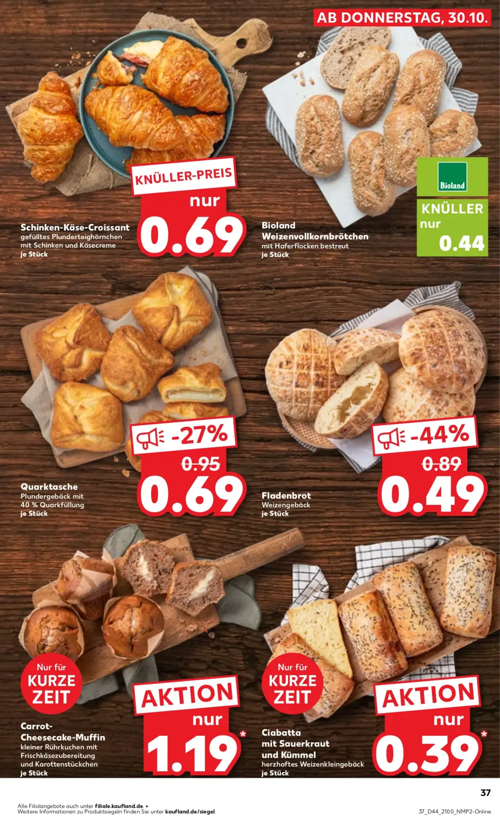 Kaufland Prospekt KW44 mit aktuellen Angeboten und attraktiven Rabatten – günstige Lebensmittel, Sparen Sie bei Kaufland Prospekt diese Woche!