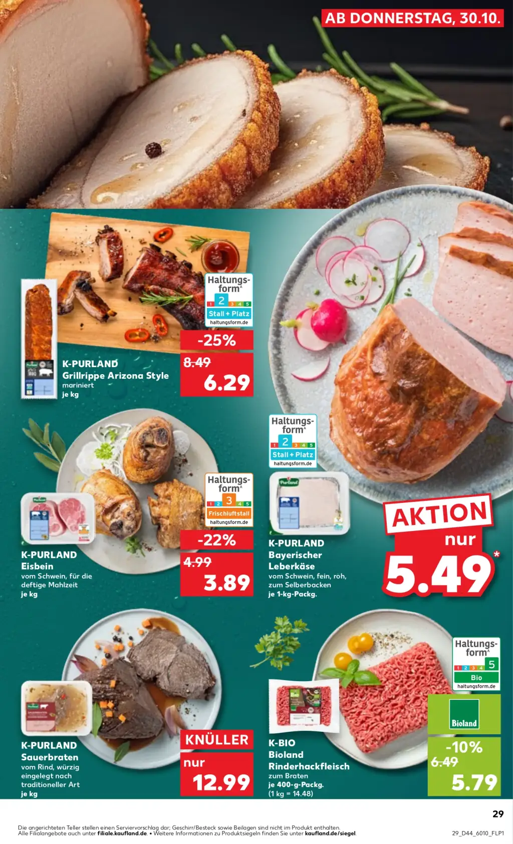 Kaufland Prospekt KW44 mit aktuellen Angeboten und attraktiven Rabatten – günstige Lebensmittel, Sparen Sie bei Kaufland Prospekt diese Woche!