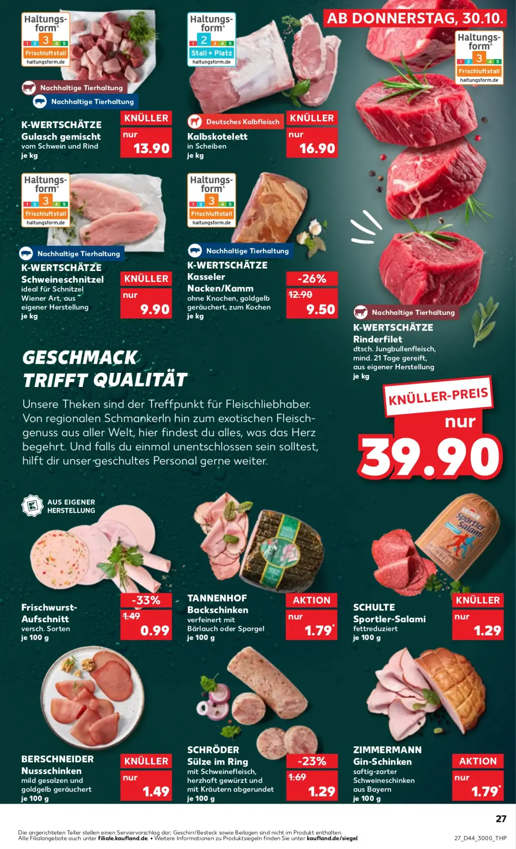 Kaufland Prospekt KW44 mit aktuellen Angeboten und attraktiven Rabatten – günstige Lebensmittel, Sparen Sie bei Kaufland Prospekt diese Woche!