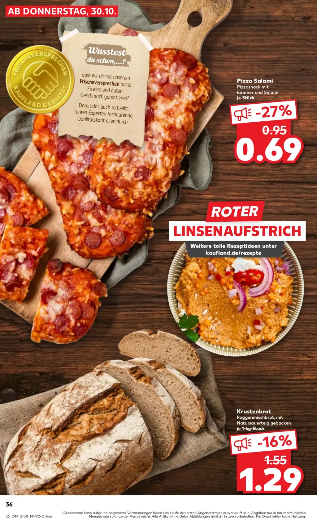 Kaufland Prospekt KW44 mit aktuellen Angeboten und attraktiven Rabatten – günstige Lebensmittel, Sparen Sie bei Kaufland Prospekt diese Woche!