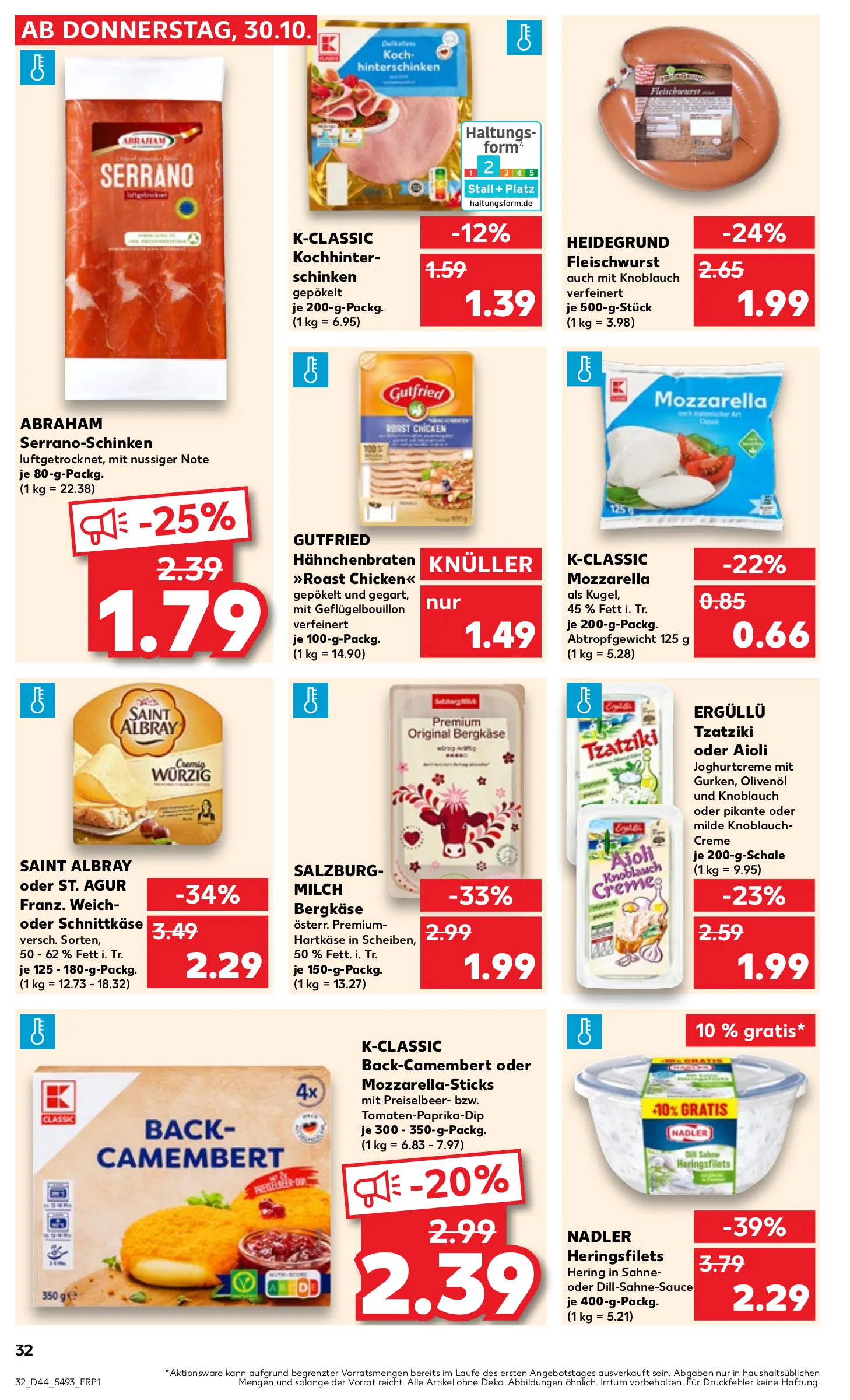 Kaufland Prospekt KW44 mit aktuellen Angeboten und attraktiven Rabatten – günstige Lebensmittel, Sparen Sie bei Kaufland Prospekt diese Woche!