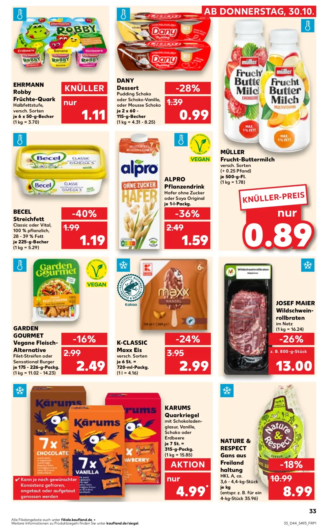 Kaufland Prospekt KW44 mit aktuellen Angeboten und attraktiven Rabatten – günstige Lebensmittel, Sparen Sie bei Kaufland Prospekt diese Woche!