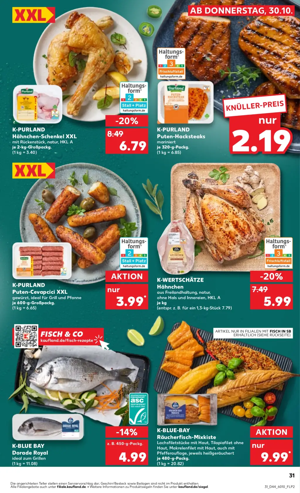 Kaufland Prospekt KW44 mit aktuellen Angeboten und attraktiven Rabatten – günstige Lebensmittel, Sparen Sie bei Kaufland Prospekt diese Woche!