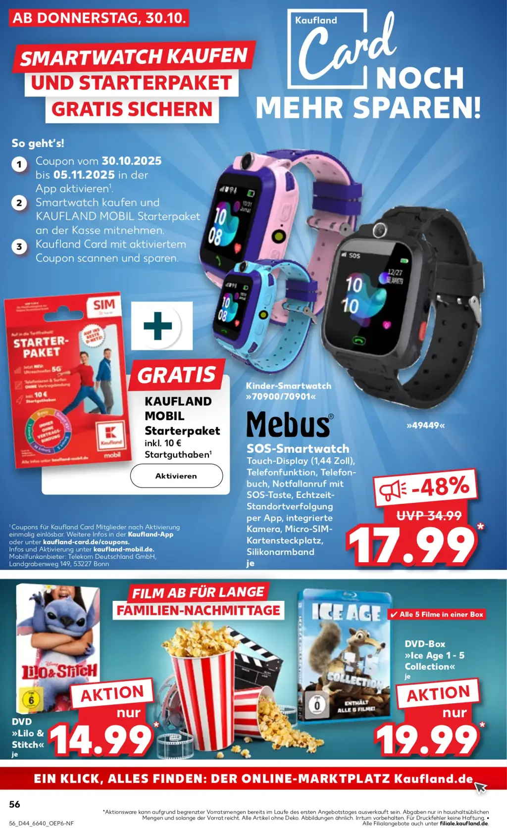 Kaufland Prospekt KW44 mit aktuellen Angeboten und attraktiven Rabatten – günstige Lebensmittel, Sparen Sie bei Kaufland Prospekt diese Woche!