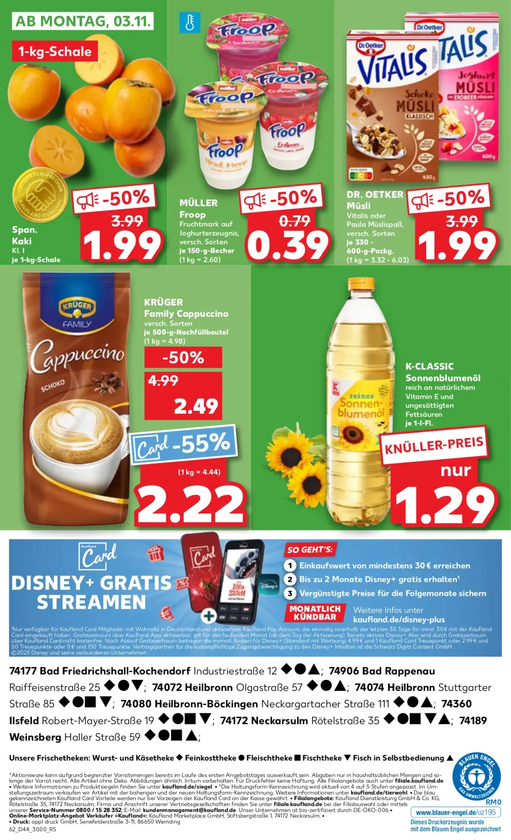 Kaufland Prospekt KW44 mit aktuellen Angeboten und attraktiven Rabatten – günstige Lebensmittel, Sparen Sie bei Kaufland Prospekt diese Woche!
