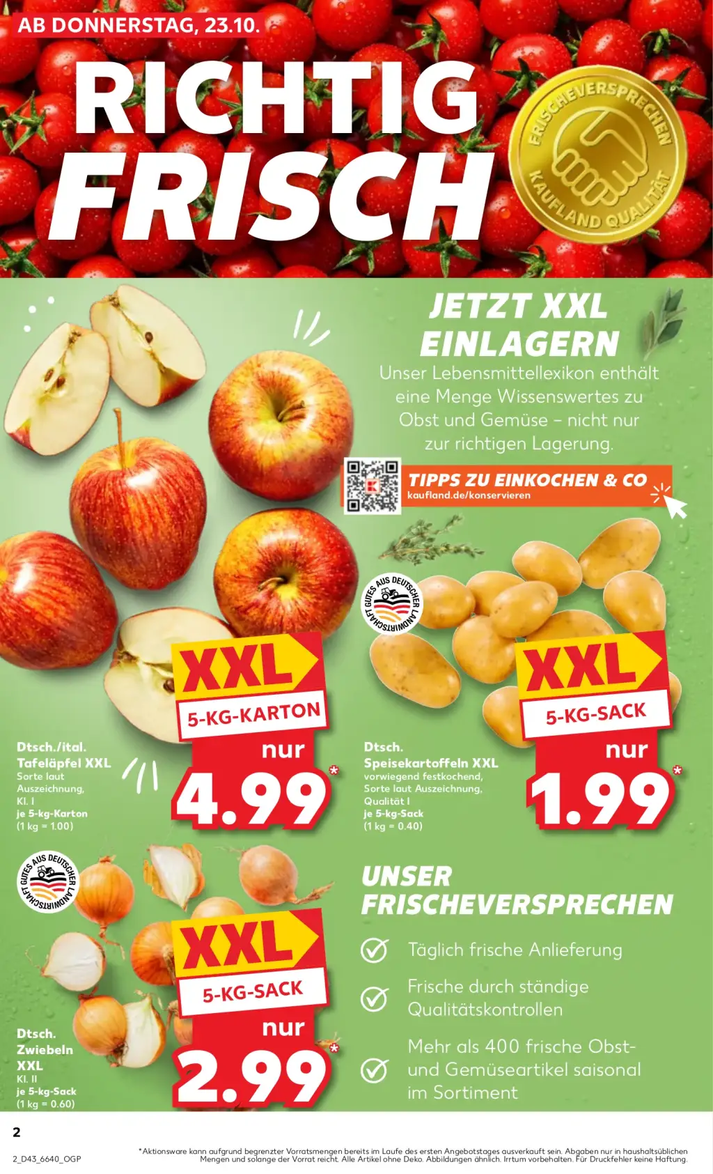 Kaufland Prospekt KW43 mit aktuellen Angeboten und attraktiven Rabatten – günstige Lebensmittel, Sparen Sie bei Kaufland Prospekt diese Woche!