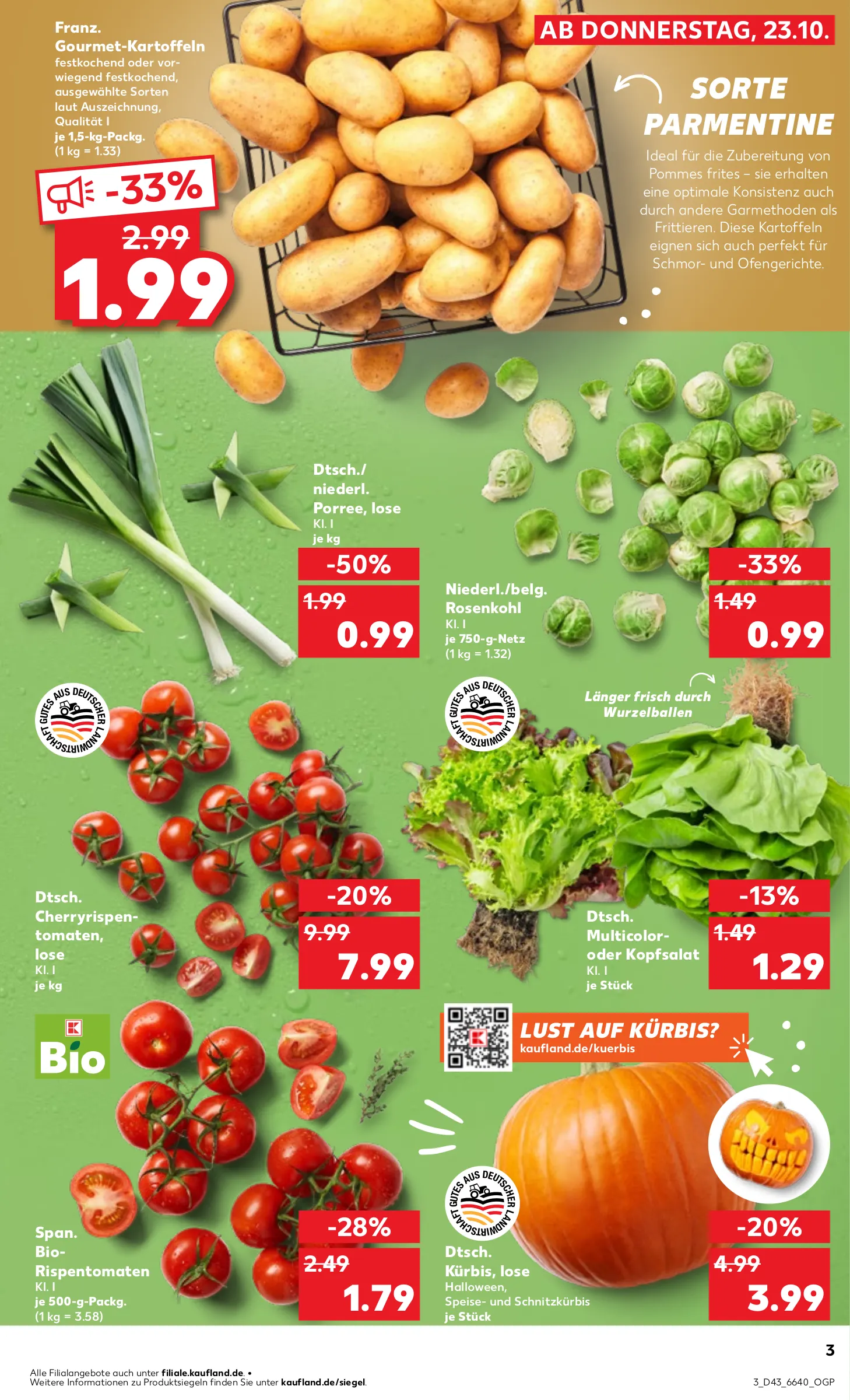 Kaufland Prospekt KW43 mit aktuellen Angeboten und attraktiven Rabatten – günstige Lebensmittel, Sparen Sie bei Kaufland Prospekt diese Woche!