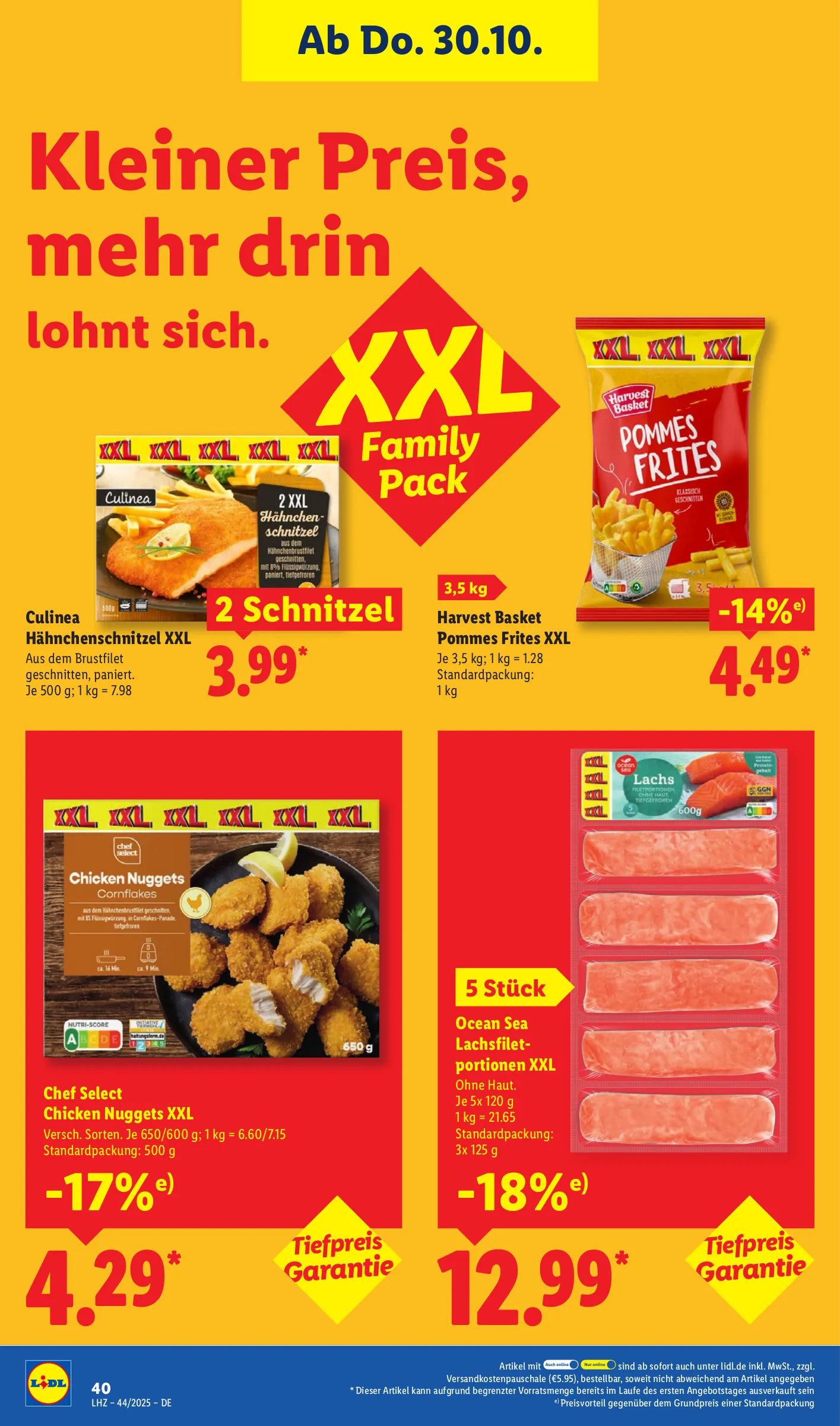Lidl Prospekt KW44 mit aktuellen Angeboten und attraktiven Rabatten – günstige Lebensmittel, Sparen Sie bei Lidl Prospekt diese Woche!
