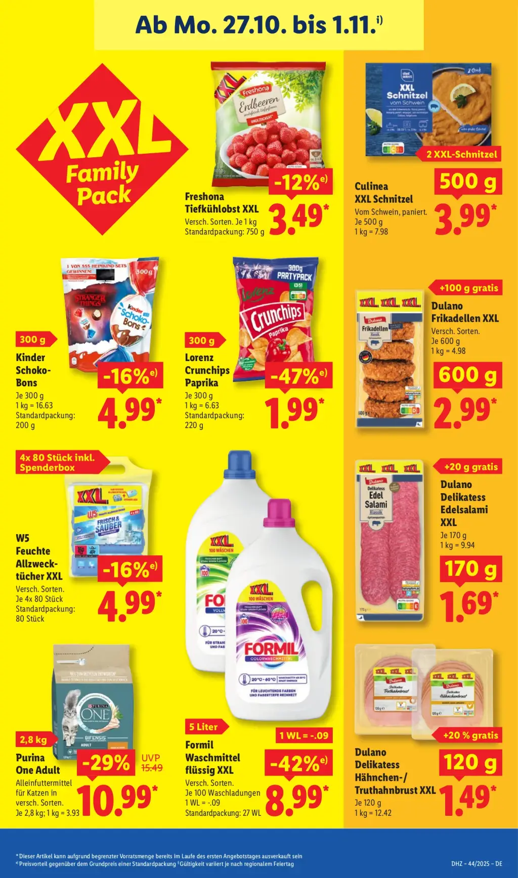 Lidl Prospekt KW44 mit aktuellen Angeboten und attraktiven Rabatten – günstige Lebensmittel, Sparen Sie bei Lidl Prospekt diese Woche!