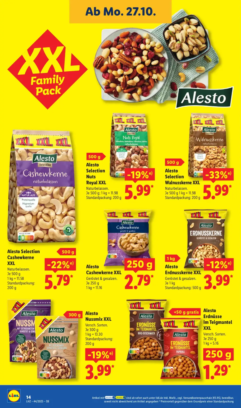 Lidl Prospekt KW44 mit aktuellen Angeboten und attraktiven Rabatten – günstige Lebensmittel, Sparen Sie bei Lidl Prospekt diese Woche!