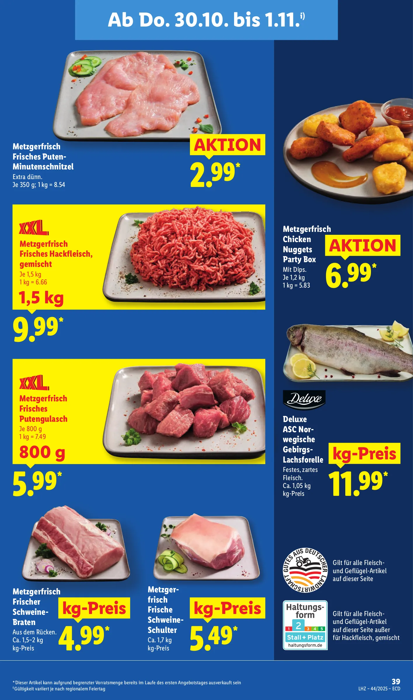 Lidl Prospekt KW44 mit aktuellen Angeboten und attraktiven Rabatten – günstige Lebensmittel, Sparen Sie bei Lidl Prospekt diese Woche!