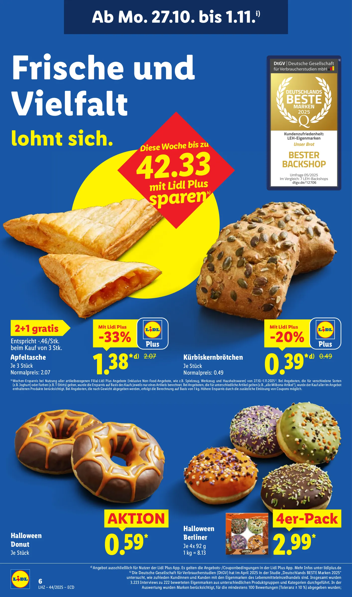 Lidl Prospekt KW44 mit aktuellen Angeboten und attraktiven Rabatten – günstige Lebensmittel, Sparen Sie bei Lidl Prospekt diese Woche!