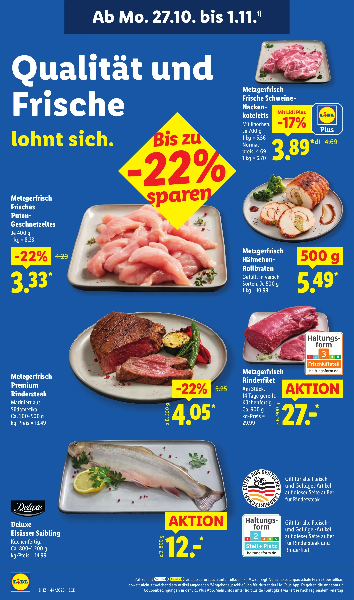 Lidl Prospekt KW44 mit aktuellen Angeboten und attraktiven Rabatten – günstige Lebensmittel, Sparen Sie bei Lidl Prospekt diese Woche!