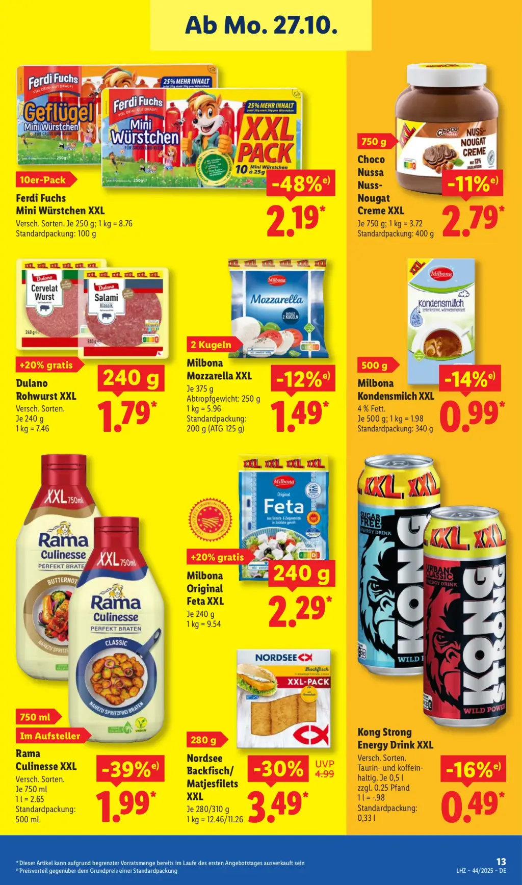 Lidl Prospekt KW44 mit aktuellen Angeboten und attraktiven Rabatten – günstige Lebensmittel, Sparen Sie bei Lidl Prospekt diese Woche!