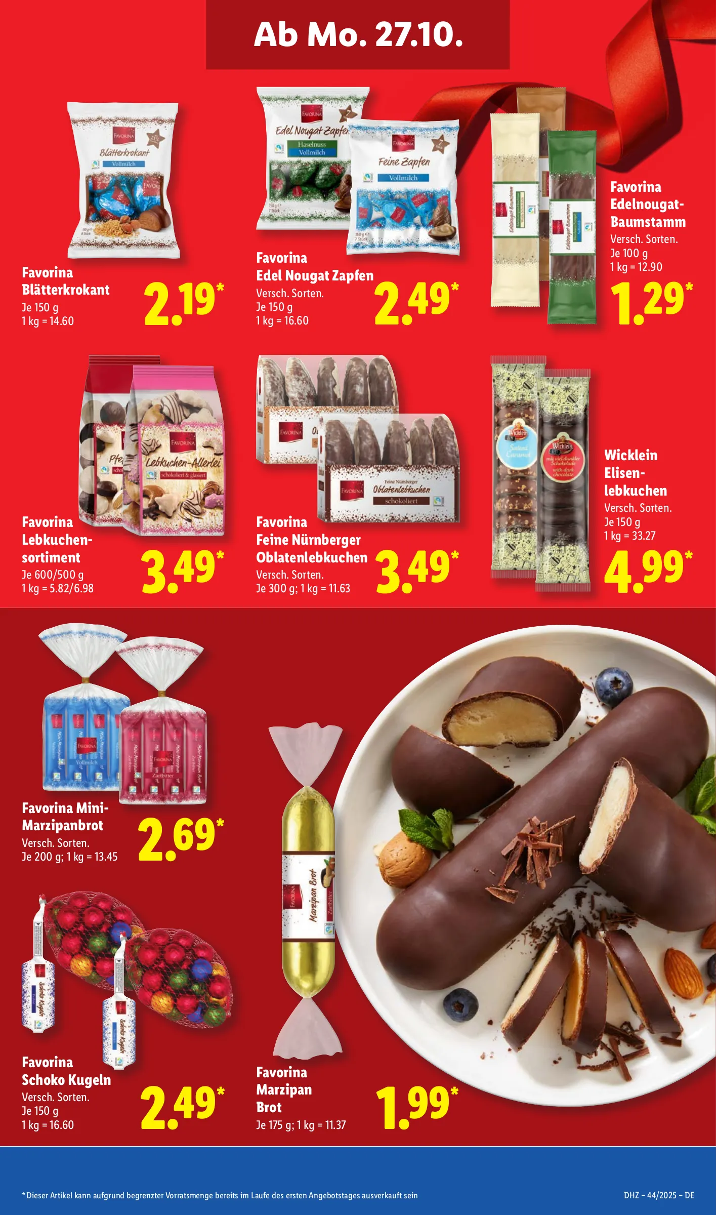 Lidl Prospekt KW44 mit aktuellen Angeboten und attraktiven Rabatten – günstige Lebensmittel, Sparen Sie bei Lidl Prospekt diese Woche!