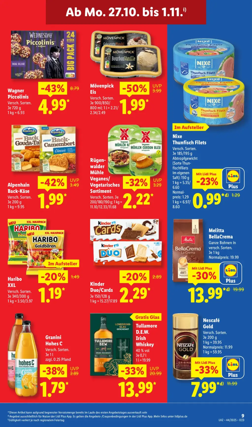 Lidl Prospekt KW44 mit aktuellen Angeboten und attraktiven Rabatten – günstige Lebensmittel, Sparen Sie bei Lidl Prospekt diese Woche!