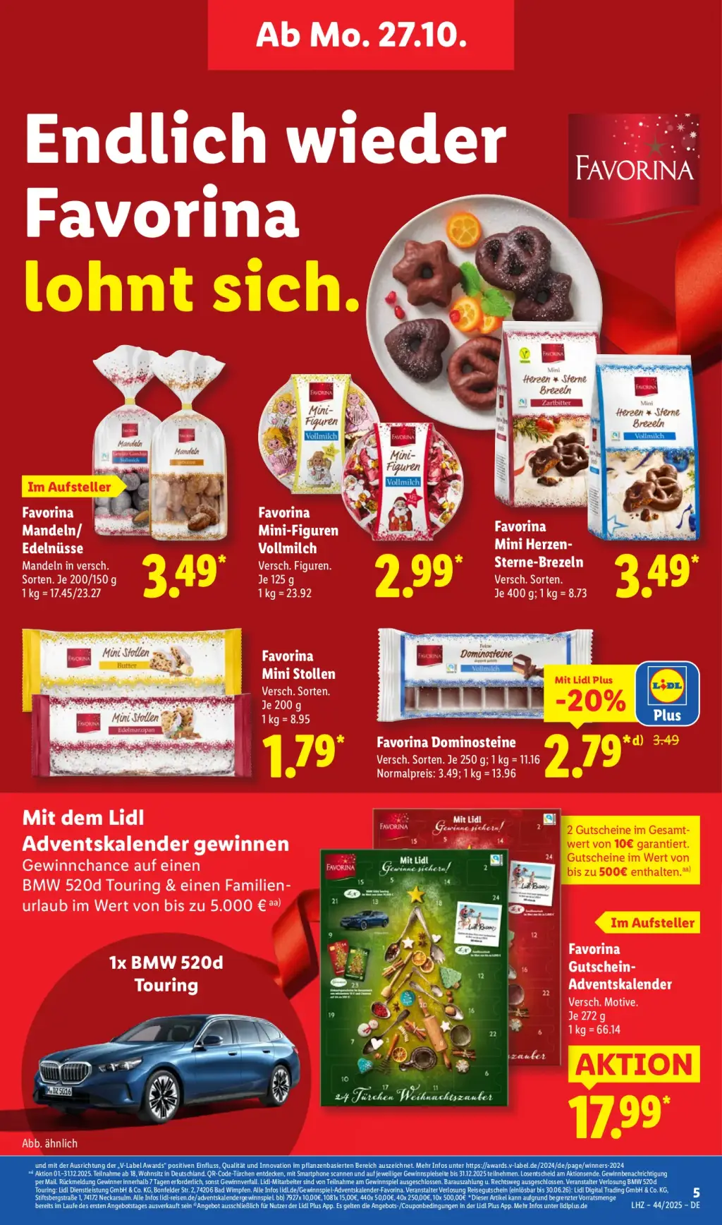 Lidl Prospekt KW44 mit aktuellen Angeboten und attraktiven Rabatten – günstige Lebensmittel, Sparen Sie bei Lidl Prospekt diese Woche!
