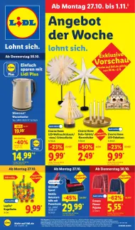 Titelseite des Lidl Prospekts für nächste Woche KW 44