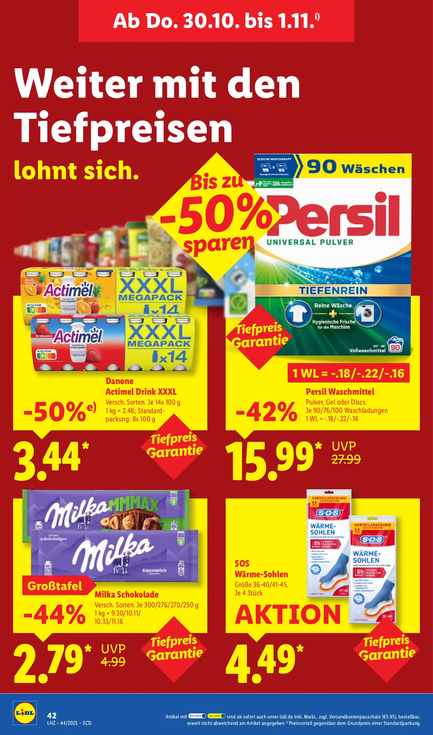 Lidl Prospekt KW44 mit aktuellen Angeboten und attraktiven Rabatten – günstige Lebensmittel, Sparen Sie bei Lidl Prospekt diese Woche!