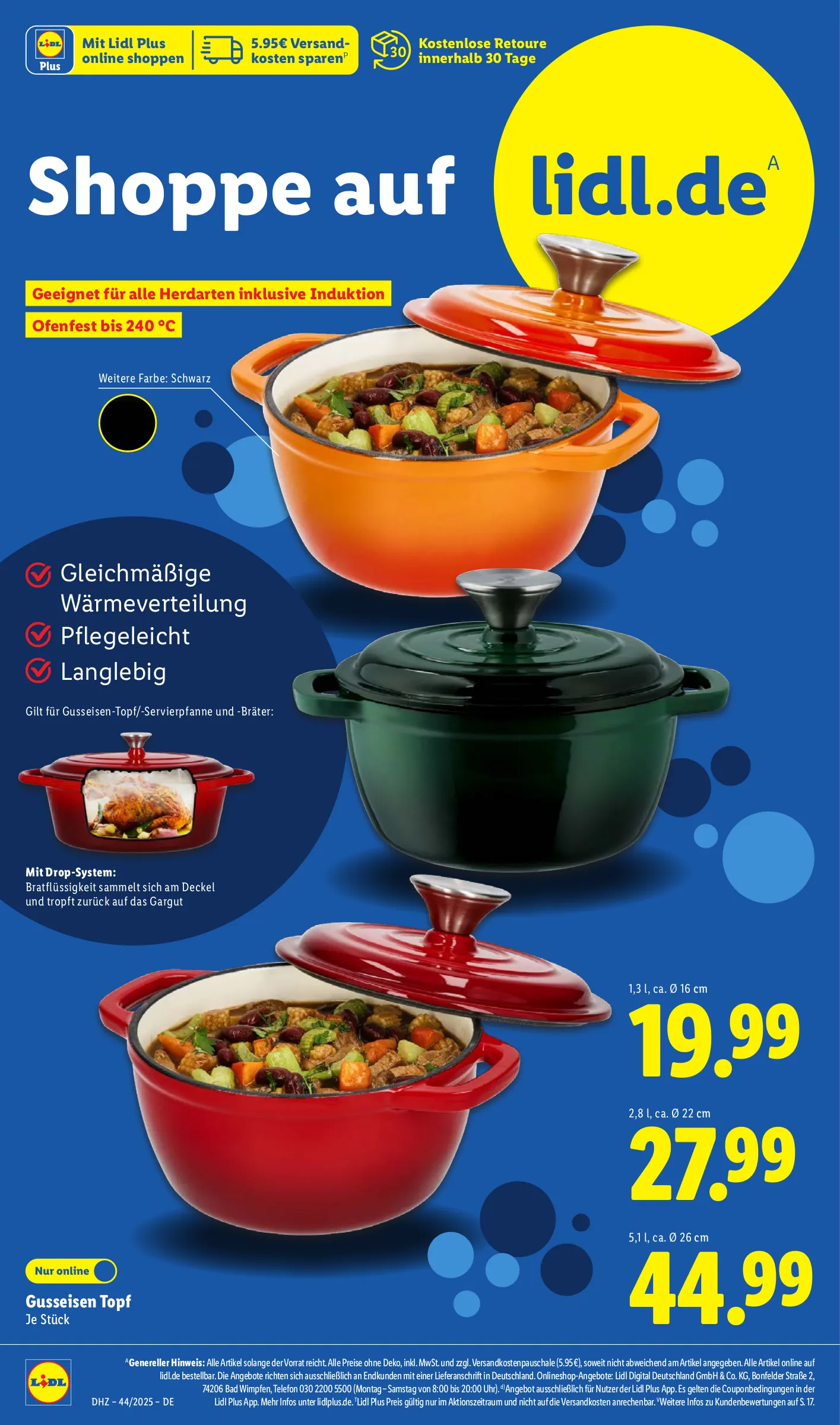 Lidl Prospekt KW44 mit aktuellen Angeboten und attraktiven Rabatten – günstige Lebensmittel, Sparen Sie bei Lidl Prospekt diese Woche!