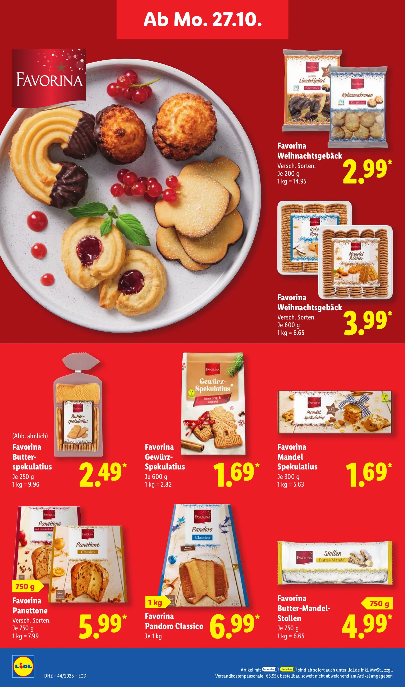 Lidl Prospekt KW44 mit aktuellen Angeboten und attraktiven Rabatten – günstige Lebensmittel, Sparen Sie bei Lidl Prospekt diese Woche!